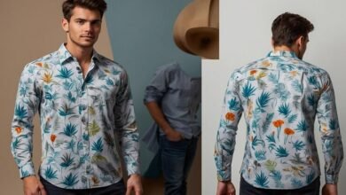 Flower Style Casual Men's Shirt