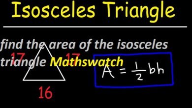 find the area of the isosceles triangle mathswatch